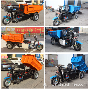 Mini dumper de engenharia hidráulica com 3 rodas